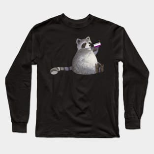 Asexual Pride Raccoon Long Sleeve T-Shirt